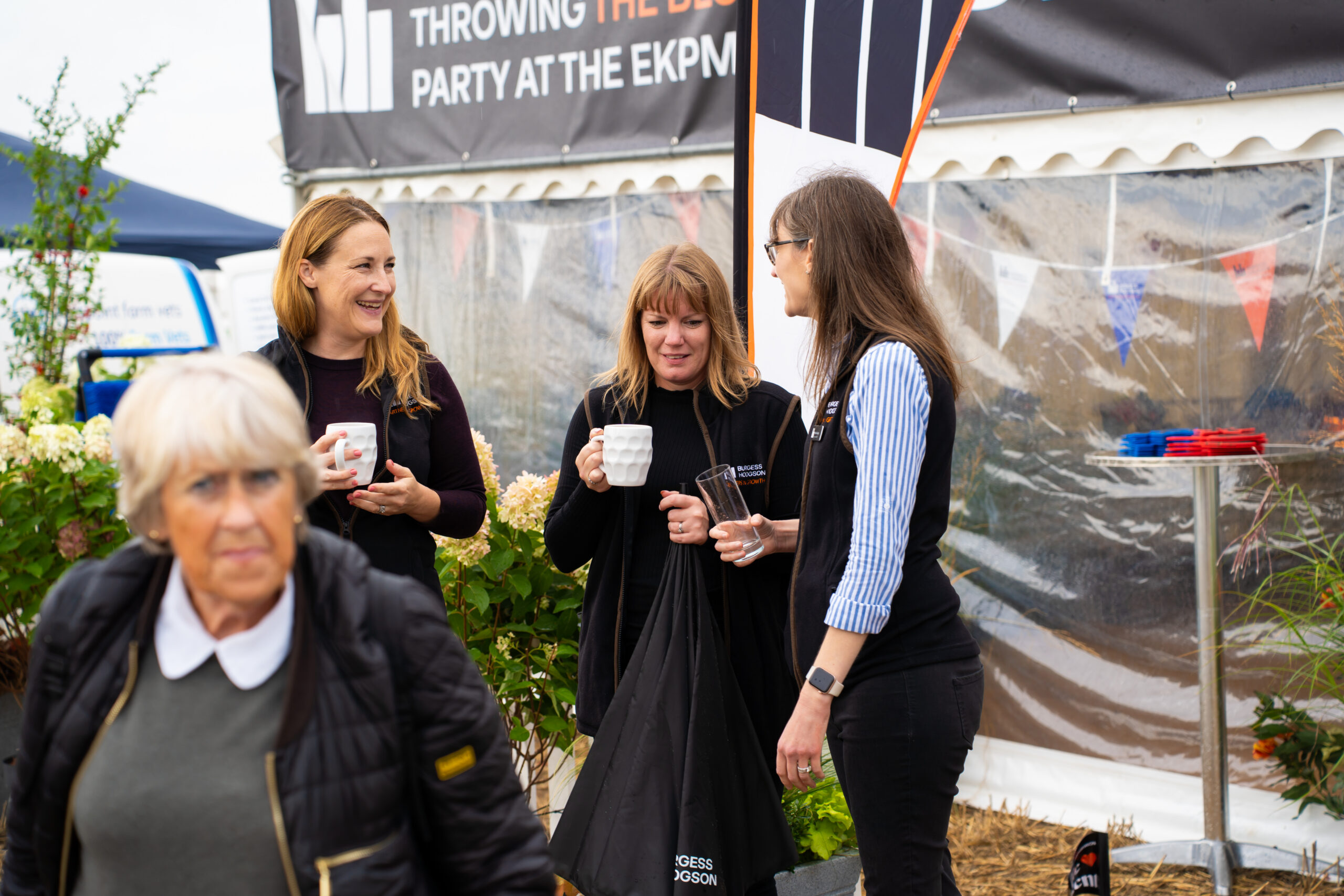 Burgess Hodgson team at their stand at the East Kent Ploughing Match 2026, celebrating 50 years in Kent. Harriett Pendergast