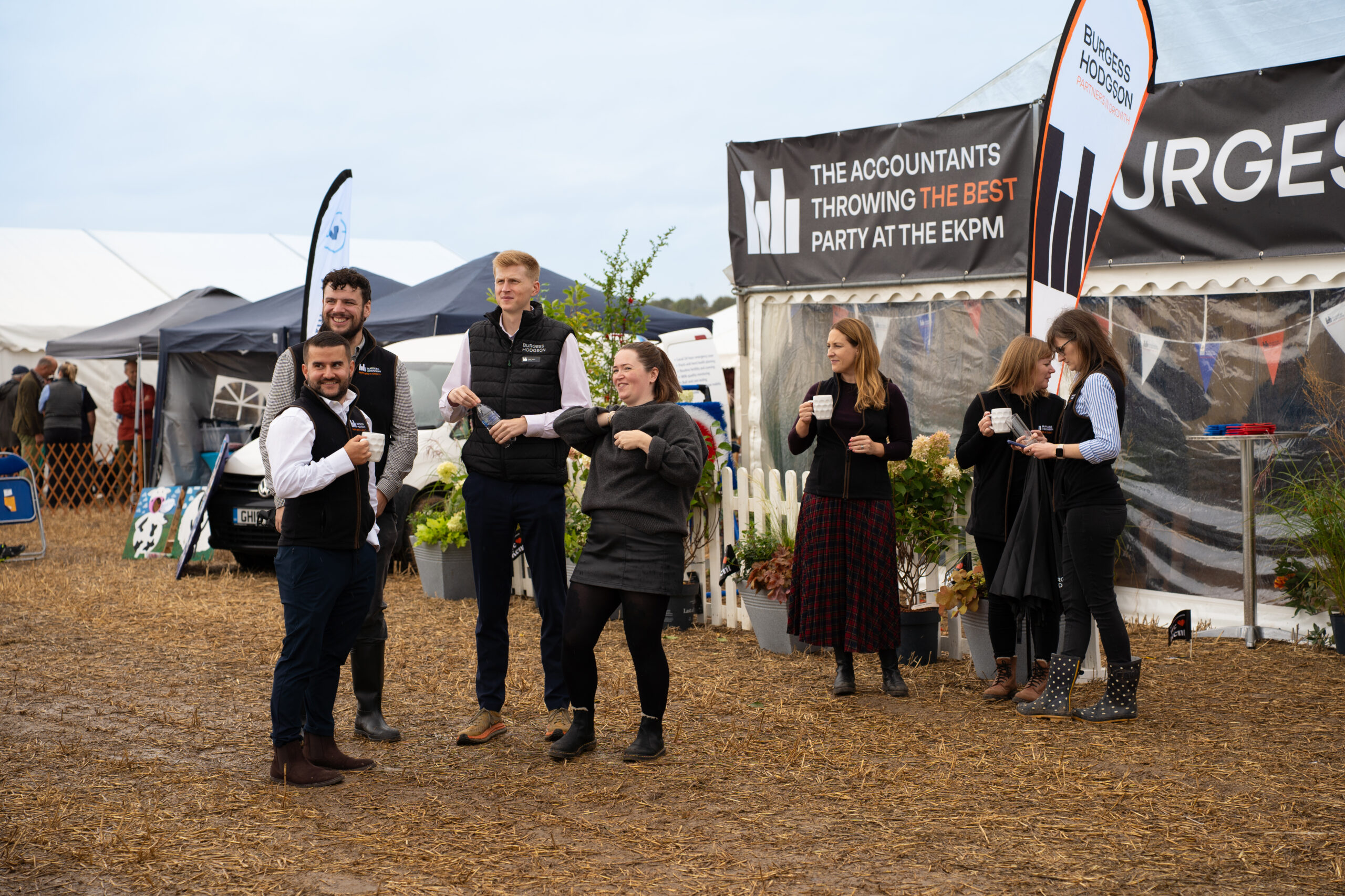 Burgess Hodgson team at their stand at the East Kent Ploughing Match 2026, celebrating 50 years in Kent