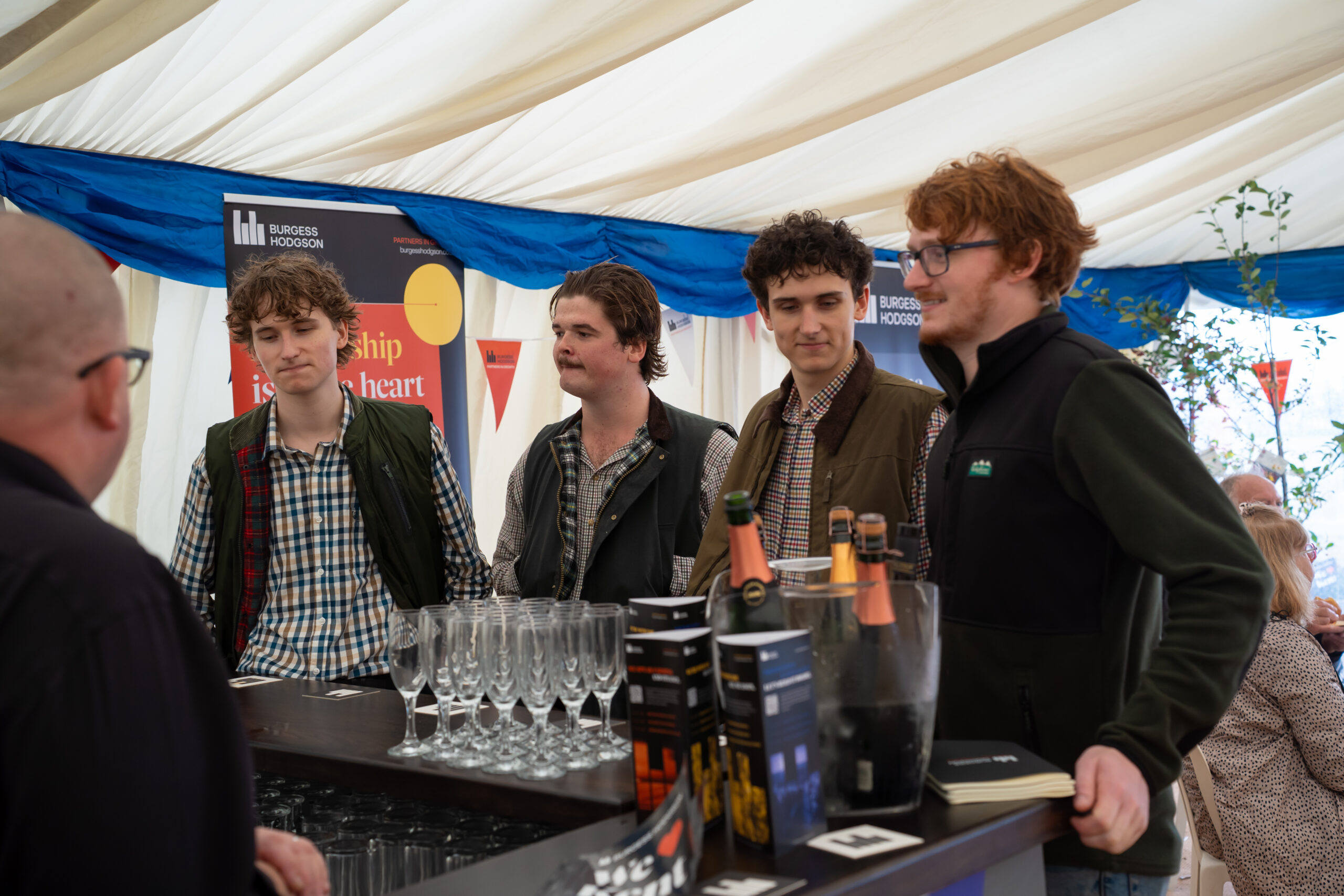 Burgess Hodgson team at their stand at the East Kent Ploughing Match 2026, celebrating 50 years in Kent.