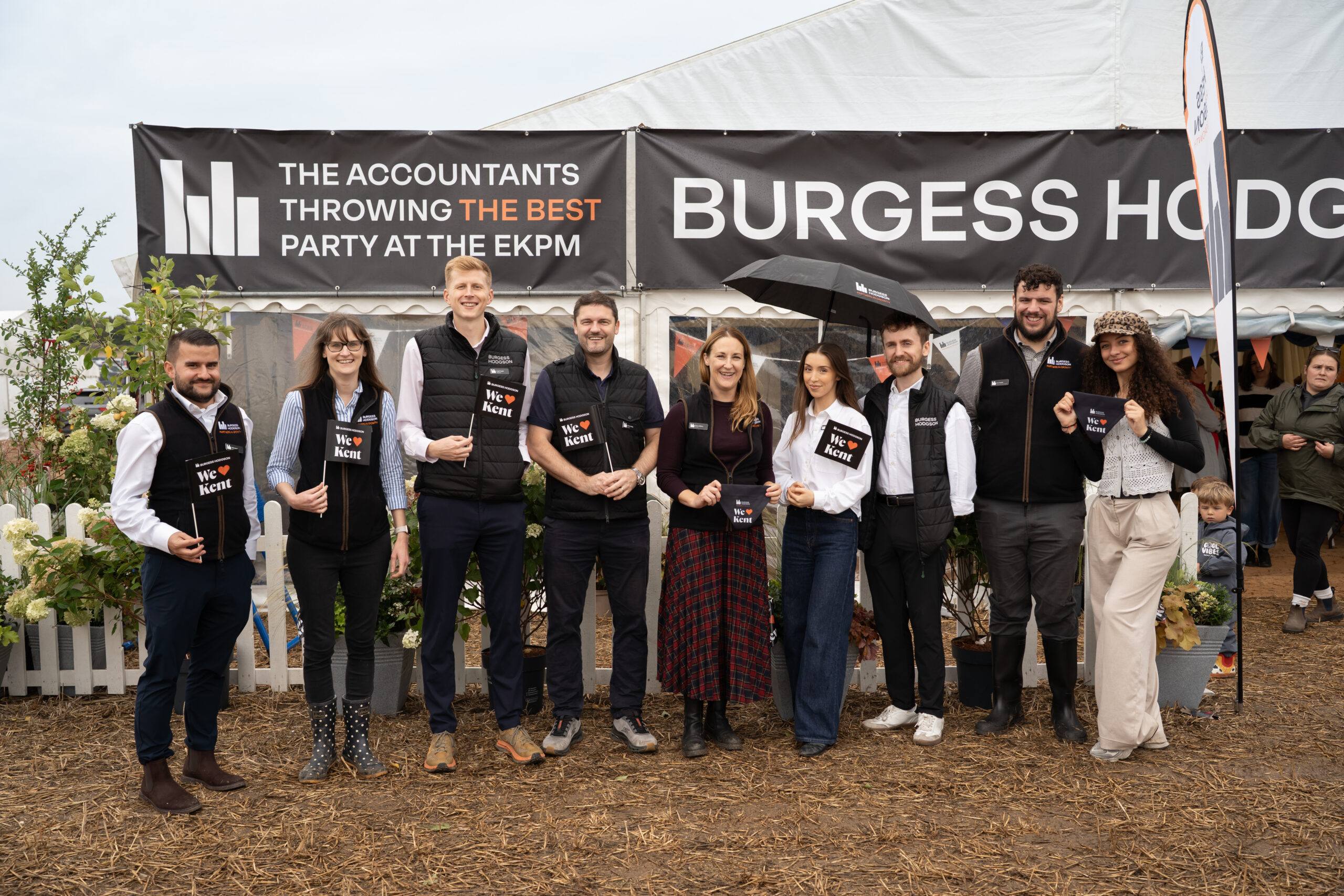 Burgess Hodgson team at their stand at the East Kent Ploughing Match 2026, celebrating 50 years in Kent.