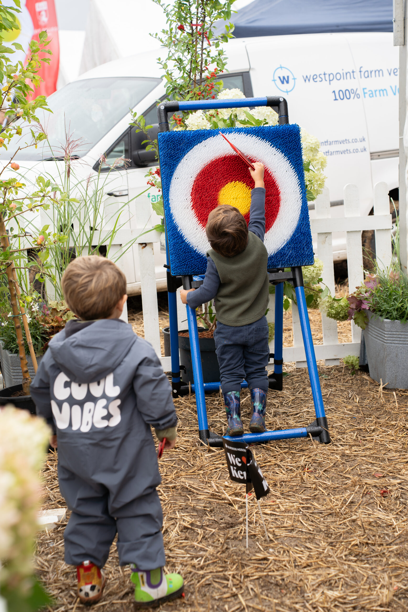 Burgess Hodgson axe throwing game with prizes to win at the East Kent Ploughing Match 2026